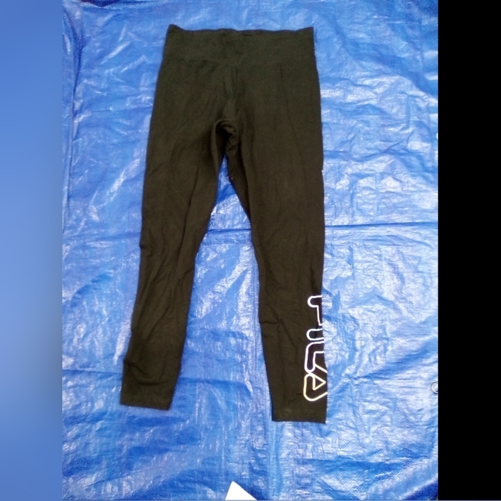 Fila Black W/Colorful Logo, - Picture 2 of 9